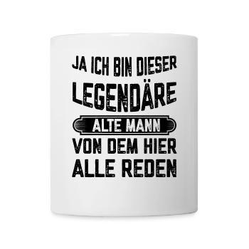 Ich bin dieser Legendäre Alte Mann lustiger Spruch - Tasse - Weiß - Vorne