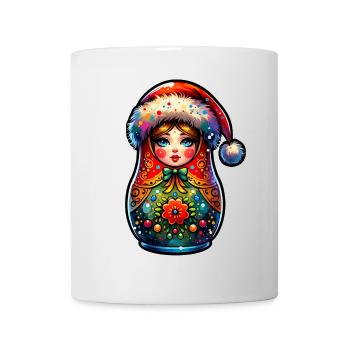 Matriochka russe Noël Russie - Mug blanc - blanc - Devant