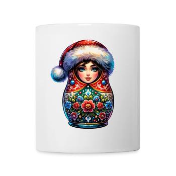Matriochka russe Noël Russie - Mug blanc - blanc - Devant