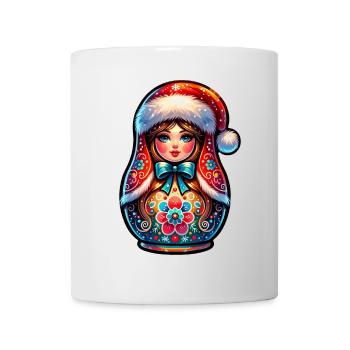 Russische Matroschka Weihnachten Russland - Tasse - Weiß - Vorne