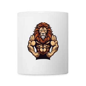 Löwe Bodybuilding Fitness Martial Arts MMA - Tasse - Weiß - Vorne