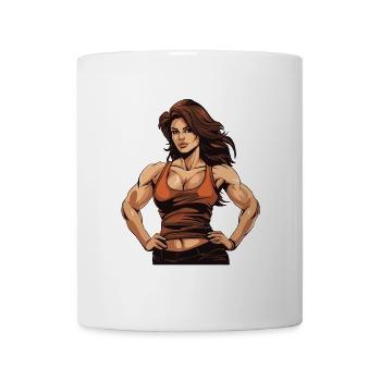 Femme Fitness Muscles Entraînement Gym Fille - Mug blanc - blanc - Devant