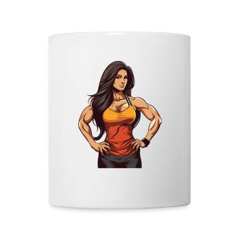 Woman Muscles Fbb Bodybuilding Girl Fitness - Mug - white - Front