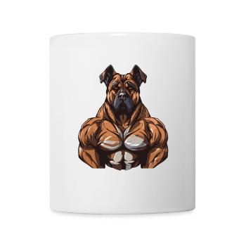 Hund Muskeln Workout Gym Martial Arts MMA - Tasse - Weiß - Vorne