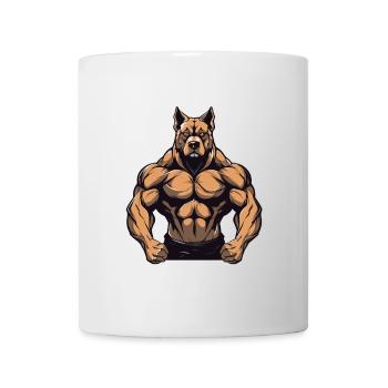 Hund Muskeln Fitness Martial Arts MMA - Tasse - Weiß - Vorne