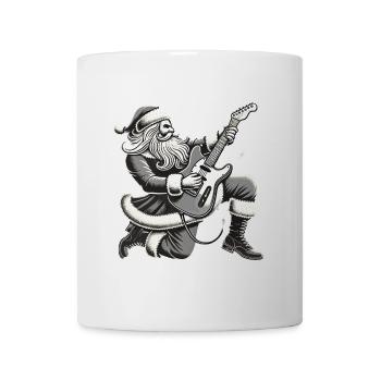 Rocking Santa Claus with guitar - Mug - white - Front