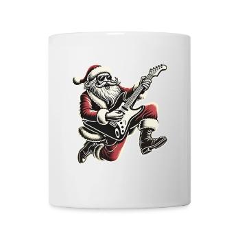 Christmas Skirt Guitar Playing Santa - Mug - white - Front