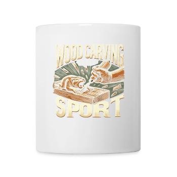 Holzschnitzen ist mein Sport - Tasse - Weiß - Vorne