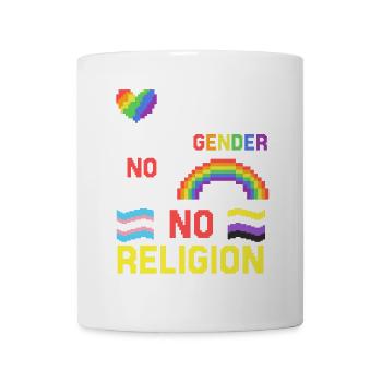 Gender Lesben, Schwule, Trans, Queer Regenbogen - Tasse - Weiß - Vorne