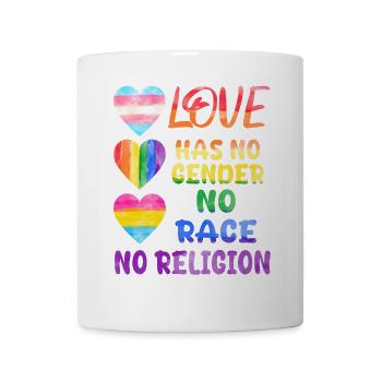 Gender Lesben, Schwule, Trans, Queer Regenbogen - Tasse - Weiß - Vorne