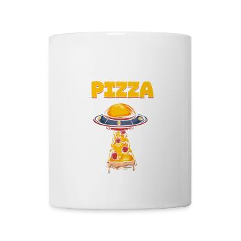 Only here for the pizza - the ultimate UFO Alien - Mug - white - Front