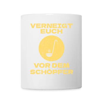 Bow down to the creator funny pun - Mug - white - Front