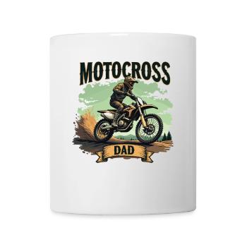 Motocross Dad – Un design plein d’action pour les papas - Mug blanc - blanc - Devant
