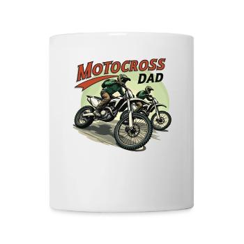 Motocross Dad – Un design plein d’action pour les papas - Mug blanc - blanc - Devant