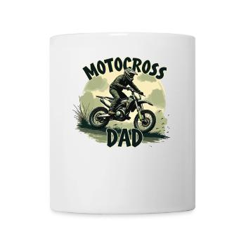 Motocross Dad – Un design plein d’action pour les papas - Mug blanc - blanc - Devant
