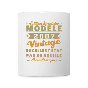 2007 Retro Vintage Module Birthday Gift - Mug - white - Front