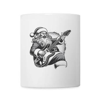 Rocking Santa Claus Guitar Fun - Mug - white - Front