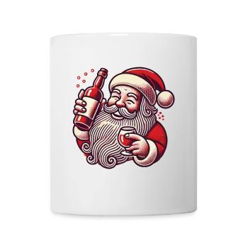 Christmas humor: Santa loves alcohol - Mug - white - Front