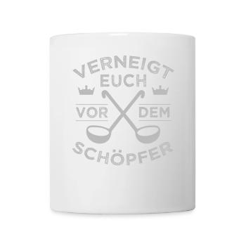 Bow down to the creator funny pun - Mug - white - Front