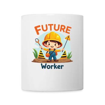 Future Worker – Cute Construction Worker Design - Mug - white - Front