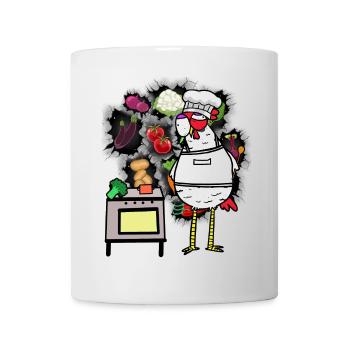 Poulet Cuisinier Cuisiniers Cuisinier - Mug blanc - blanc - Devant