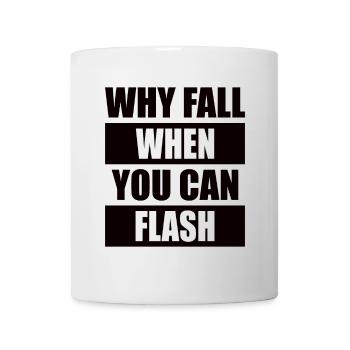 Pourquoi tomber quand on peut flasher des rochers - Mug blanc - blanc - Devant