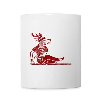 Yoga Reindeer Funny Christmas Design - Mug - white - Front