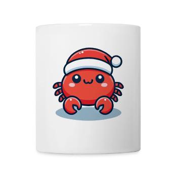 Fröhliche Krabbe Weihnachten Hut - Tasse - Weiß - Vorne