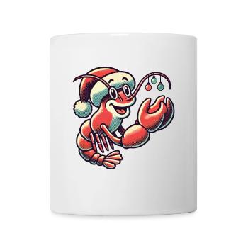 Christmas lobster with cap - Mug - white - Front