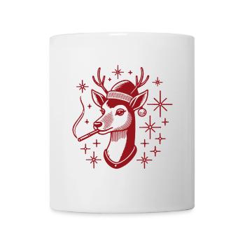 Cooles Rentier Mama Weihnachten Illustration - Tasse - Weiß - Vorne
