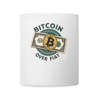 Bitcoin Over – Crypto Design for Enthusiasts - Mug - white - Front