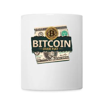 Bitcoin Over – Crypto Design for Enthusiasts - Mug - white - Front