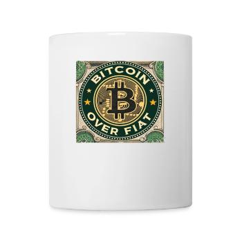 Bitcoin Over – Crypto Design for Enthusiasts - Mug - white - Front