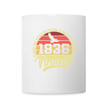 Vintage 1935 Cadeau Anniversaire Née en 1935 - Mug blanc - blanc - Devant