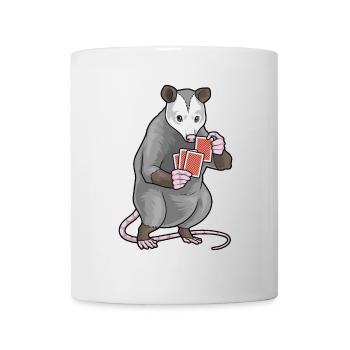 Beutelratte Poker Pokerkarten - Tasse - Weiß - Vorne