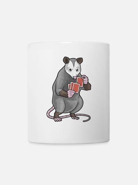 Beutelratte Poker Pokerkarten - Tasse - Weiß