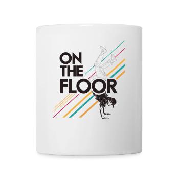 Sur le sol - Conception Breakdance Cool - Mug blanc - blanc - Devant