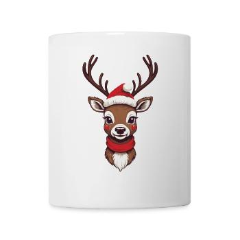 Merry Reindeer Christmas Look - Mug - white - Front