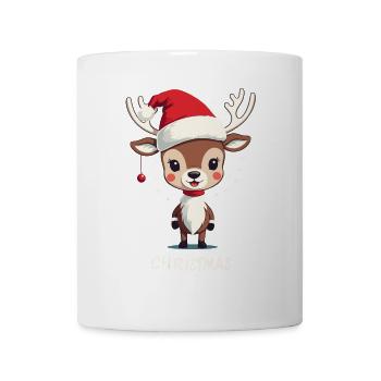 Cute Reindeer Christmas Design - Mug - white - Front