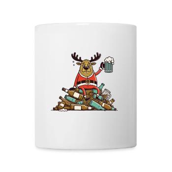Funny Beer Reindeer Christmas Beer Lover - Mug - white - Front