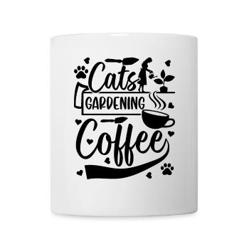 Cats Gardening Coffee - Hobby Gardener Gardening - Tasse - Weiß - Vorne