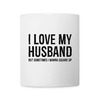 Chemise cadeau drôle maman femme j'aime mon mari - Mug blanc - blanc - Devant