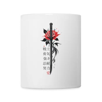 Japan Characters Sword Rose Aesthetics - Mug - white - Front