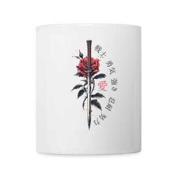 Japan Sword Rose Characters Aesthetics - Mug - white - Front