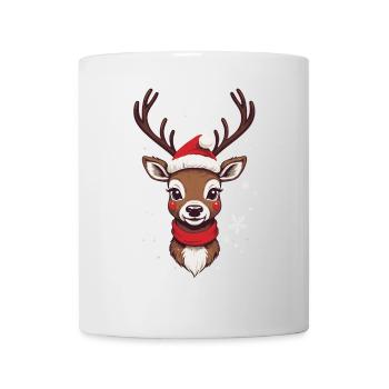 Fröhliches Rentier Weihnachten Motiv - Tasse - Weiß - Vorne