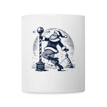 Funny Santa Claus Pole Dance Fun - Mug - white - Front