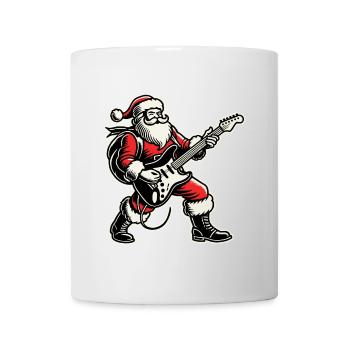 Christmas skirt Santa with guitar - Mug - white - Front
