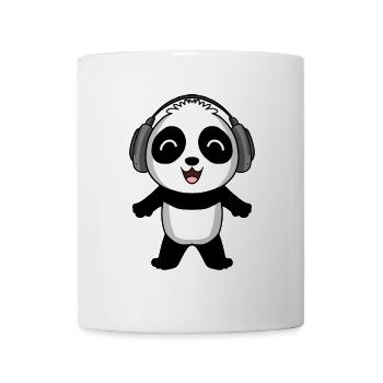 Panda Music Headphones - Mug - white - Front