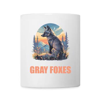 Gray foxes Gray fox - Mug - white - Front