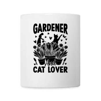 Jardinier et amoureux des chats - Hobby Gardener Jardinage - Mug blanc - blanc - Devant